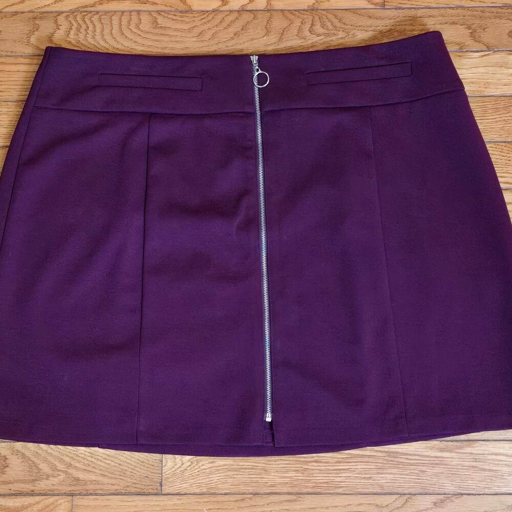 Women’s Candies Full Zip Purple Mini Skirt Size XXl 90’s Y2K